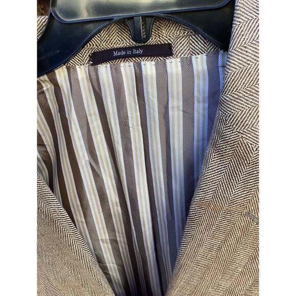 Ermenegildo Zegna Blazer 54R 100% Hemp Beige Shell Buttons Sport Coat - Picture 5 of 7